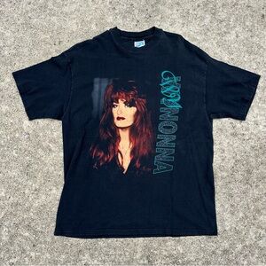 Vintage 90s Wynonna Jude Tell Me Why Concert Short Sleeve Tshirt Black XL